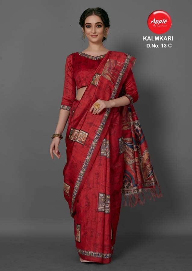 Kalamkari Vol 13 Apple Designer Printed Sarees Catalog